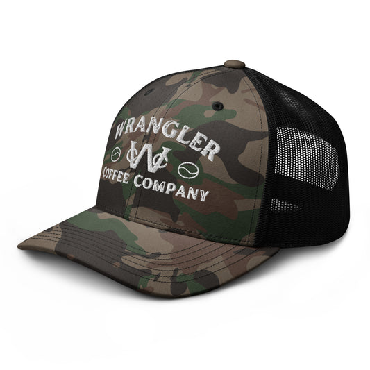 Embroidered Camouflage Trucker Hat