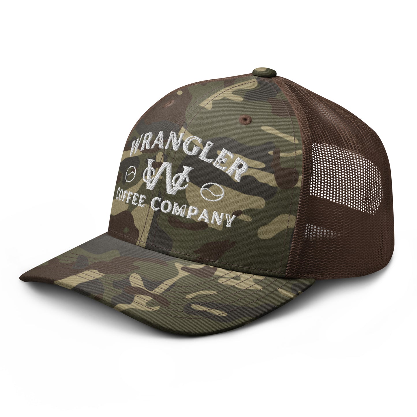 Embroidered Camouflage Trucker Hat