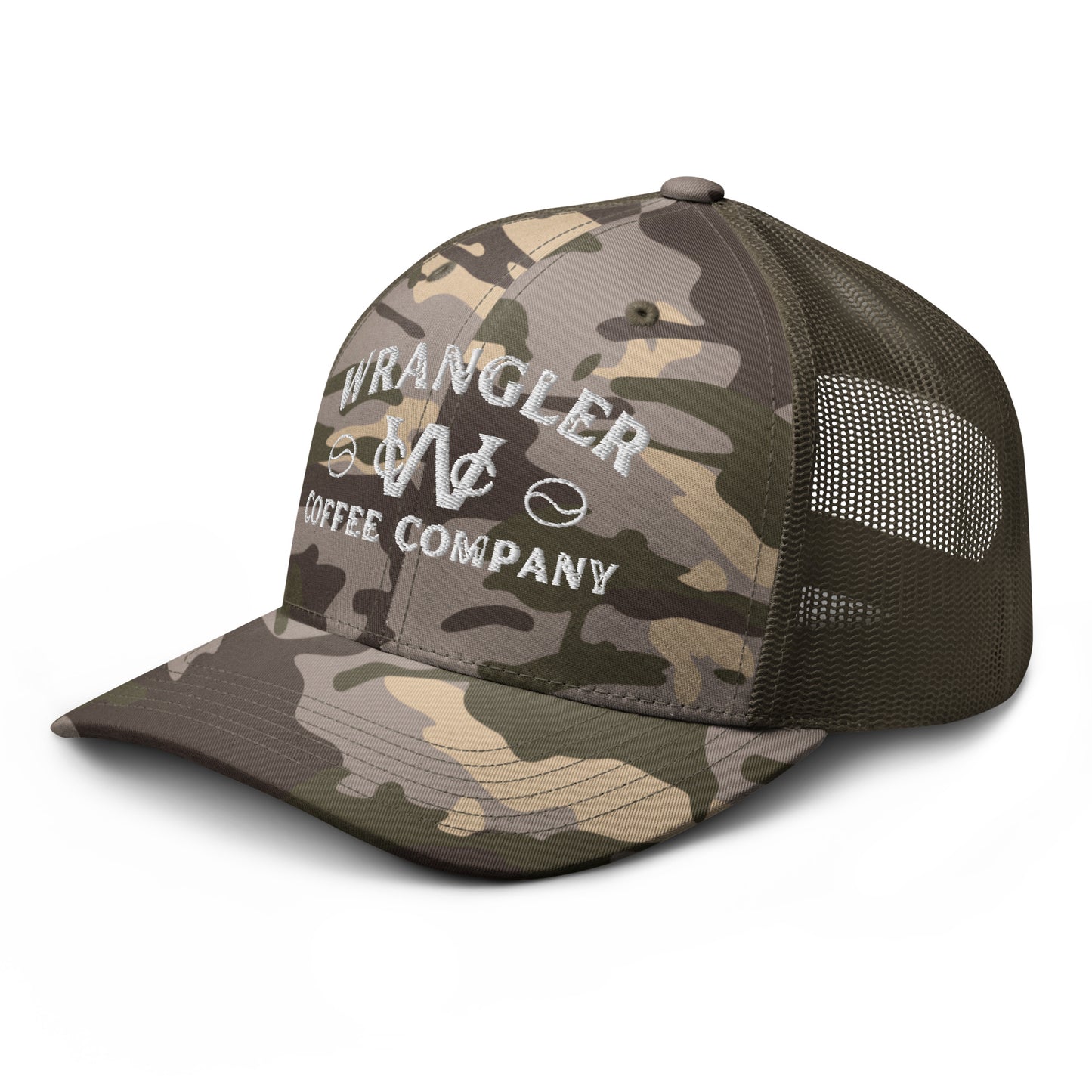 Embroidered Camouflage Trucker Hat