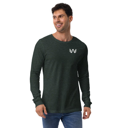 Men's Front & Back Printed Long Sleeve Tee