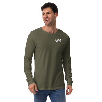 Men's Front & Back Printed Long Sleeve Tee