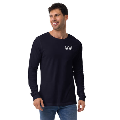 Men's Front & Back Printed Long Sleeve Tee